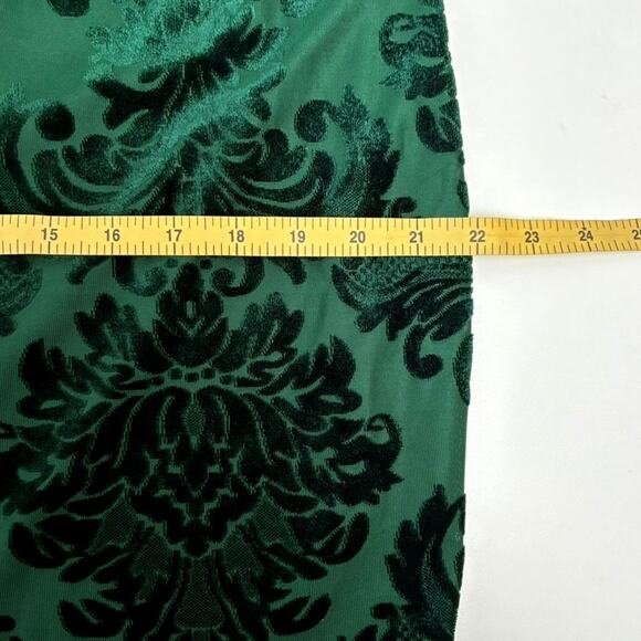 NWT Pine Green Sleeveless Burnout Velvet Mini Sheath Dress - Plus 14W - Holiday - Picture 6 of 10